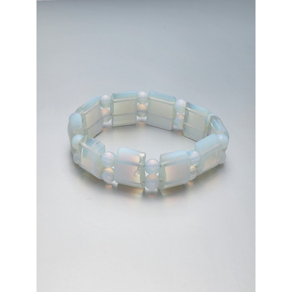 Gorgeous! Vintage Blue‎ Moonstone Beaded Stretchy Bracelet FREE $HIPPING!! - Picture 9 of 11